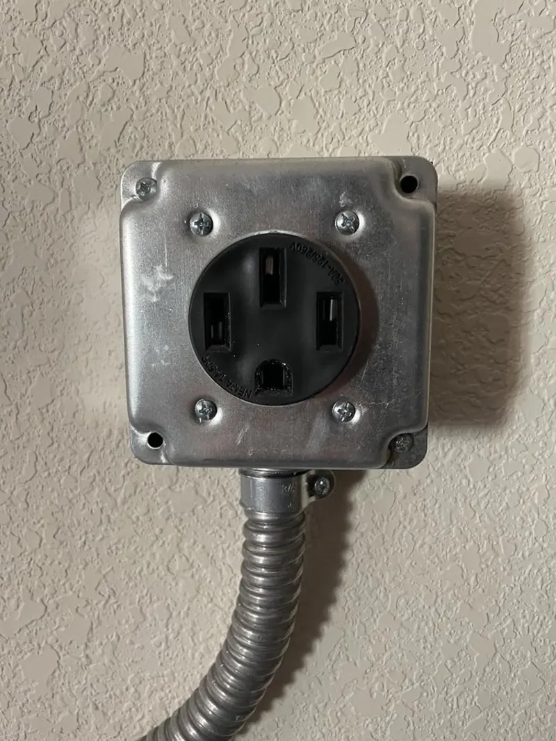 NEMA 14-50 outlet installed for Smart Home Electrical in Hockinson